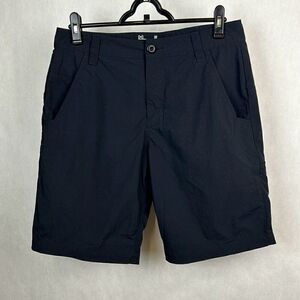 Under Armour Mens Shorts Button Front Loose Black Sz 32 HeatGear Golf Outdoors